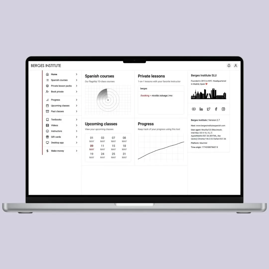 Un ordenador portátil en la oficina de Berges Institute