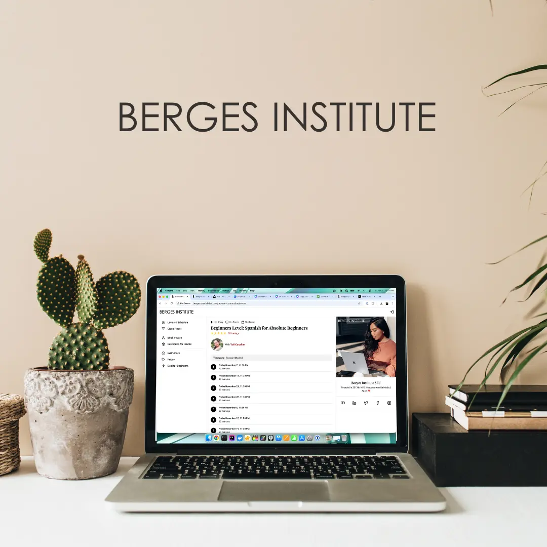 A laptop at the Berges Institute office